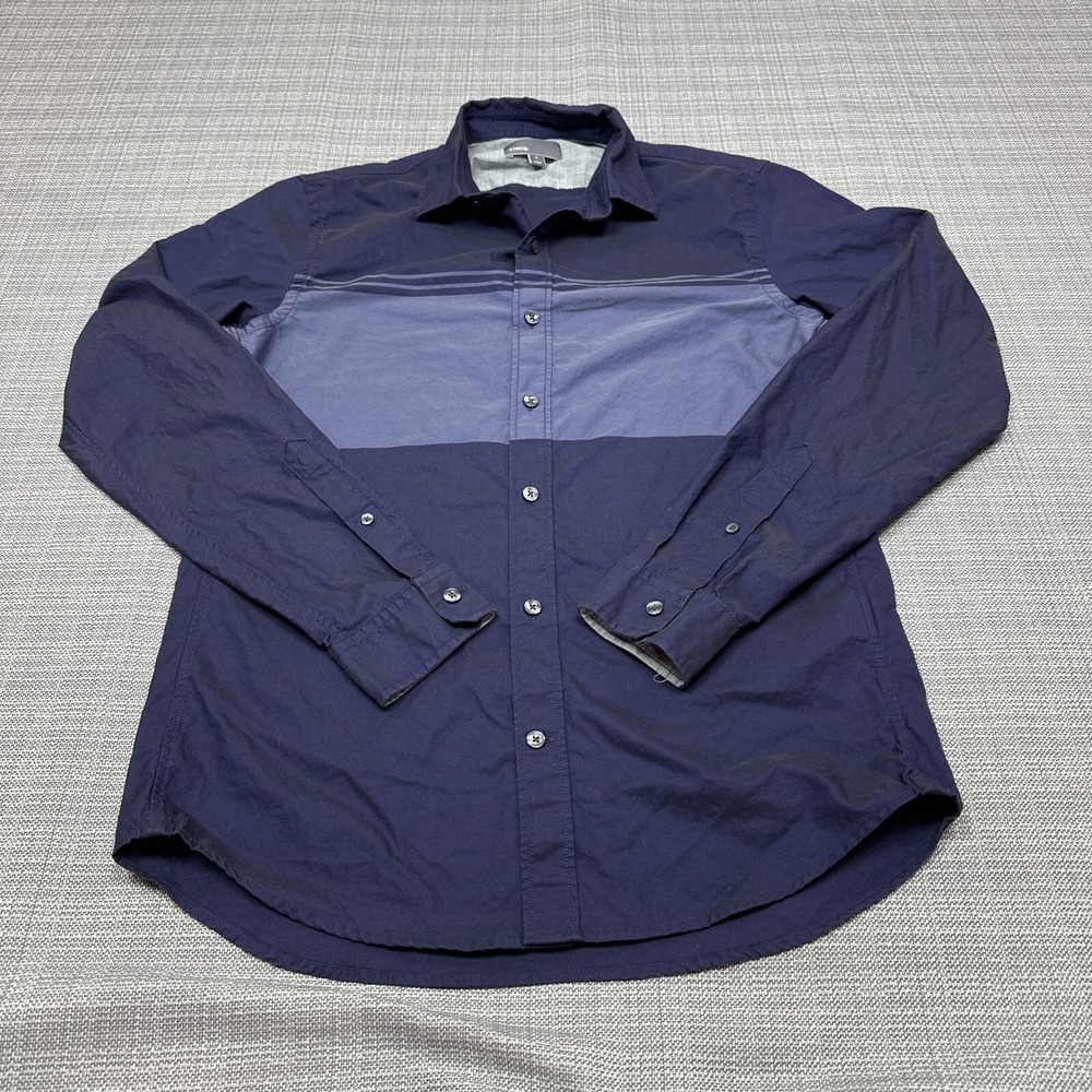 Vince Button Down Shirt Mens Small Color Block Designer Casual
